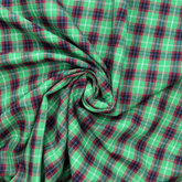 Crafty By Chatham Glyn 100 % coton brossé vert à carreaux écossais 140 cm de large Tissu Crafty Cottons pour l'artisanat, la couture, la confection de vêtements et la décoration intérieure